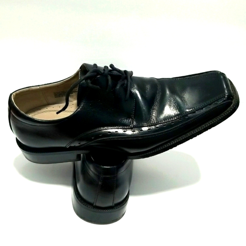 Stacy Adams Men's Black Leather Square Toe Lace Up Shoes Size 9M